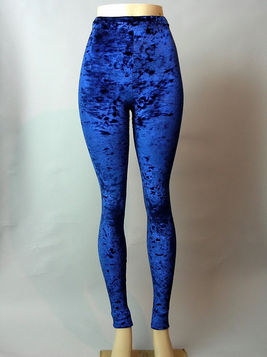 solid royal blue crushed velvet tights by timothytightbottoms