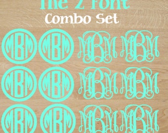 Monogram Sticker, Monogram Decal, Monogram Car Decal, Monogram Sticker Sheet, Monogram Stickers for Laptop, Stickers for Yeti, Glitter Decal
