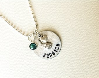 Volleyball jewelry, Volleyball necklace, personalized volleyball team gift teen girl birthday, softball sports jewelry volleyball coach gift