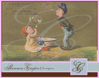 Large Vintage Ephemera Digital Image #31 ~ Instant Download