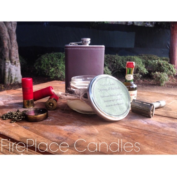SPRING of THE IRISH. 8oz Soy Candle with Two by FirePlaceCandlesBA