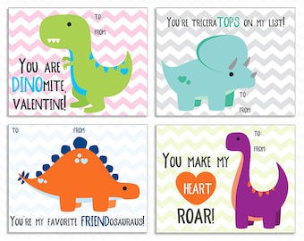 Dinosaur valentine | Etsy