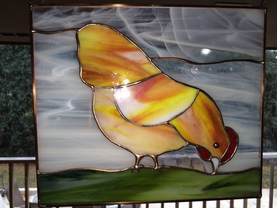 Stained Glass Chickenhen By Janetlynnartglass On Etsy 6298