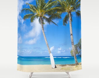 Beach shower curtain | Etsy