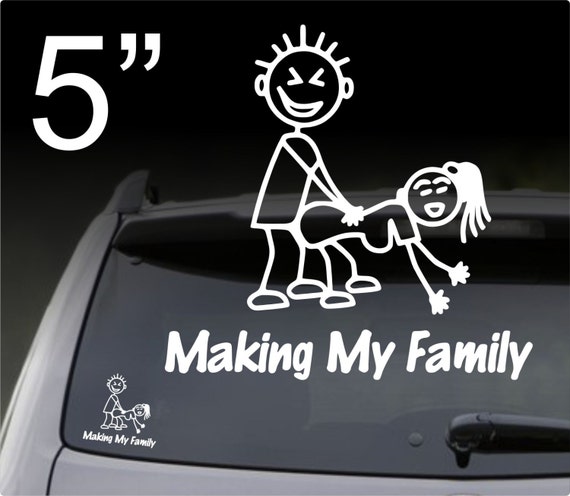 Making My Stick Figure Family Decal Sticker Mature by DieselDecal