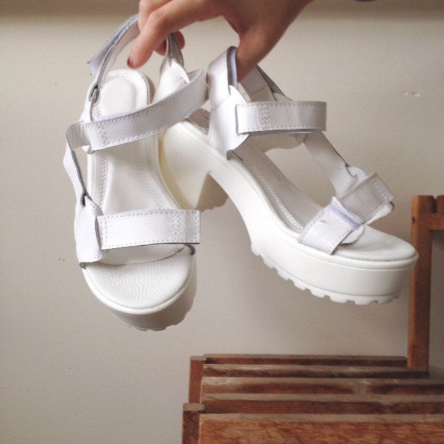 white rubber tevas