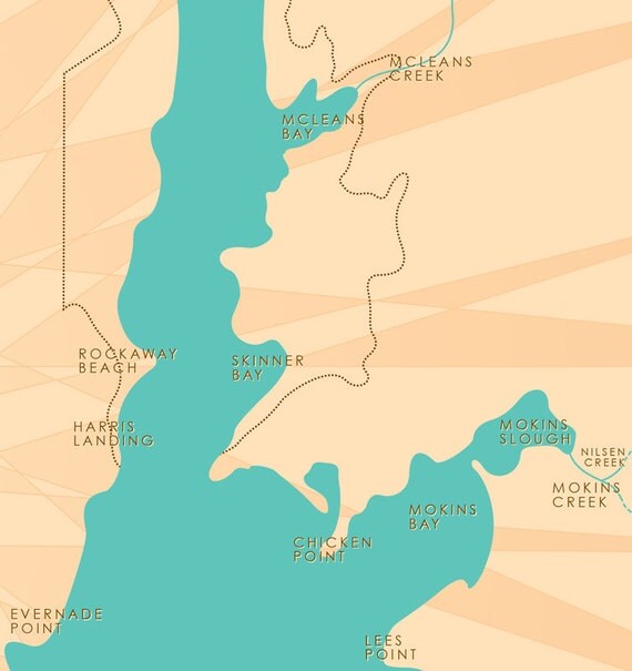 Hayden Lake ID Map Print