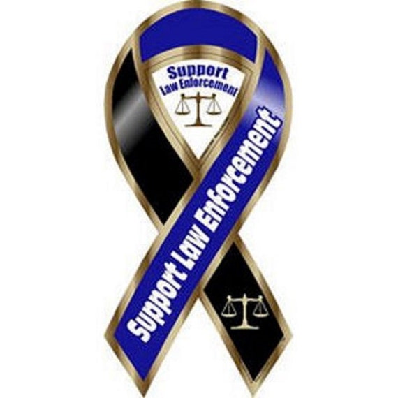 Items similar to Support Law Enforcement Blue Ribbon on Etsy
