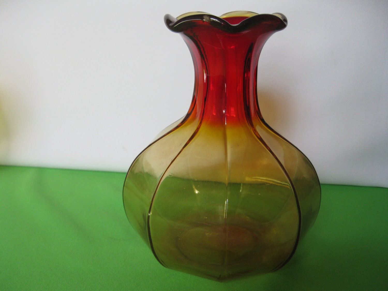 Vintage Indiana Glass Tiara Exclusives Amberina Red Glass