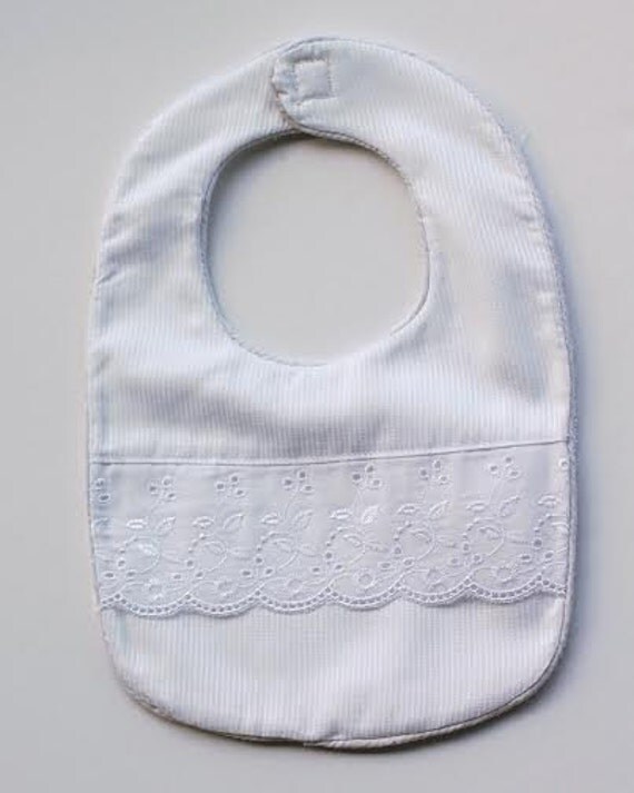 White LACE Baby BIB