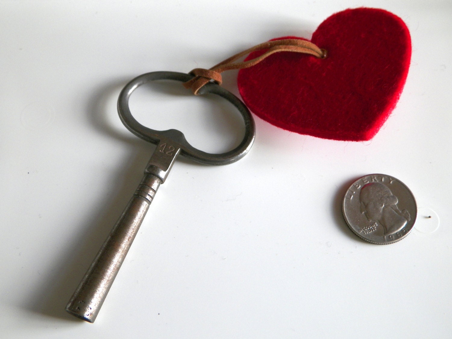 Old clock windup key size 12 vintage France 1910