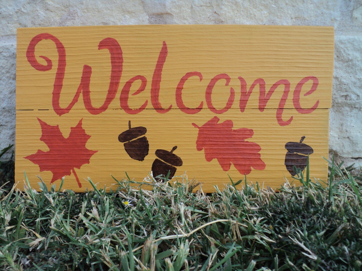 Wooden Fall Sign