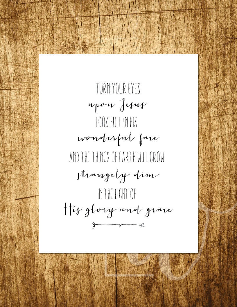 turn your eyes upon jesus lead sheet pdf