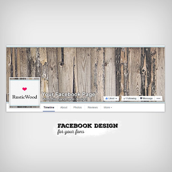 Items similar to Rustic Wood Facebook Design Theme - Facebook Cover ...