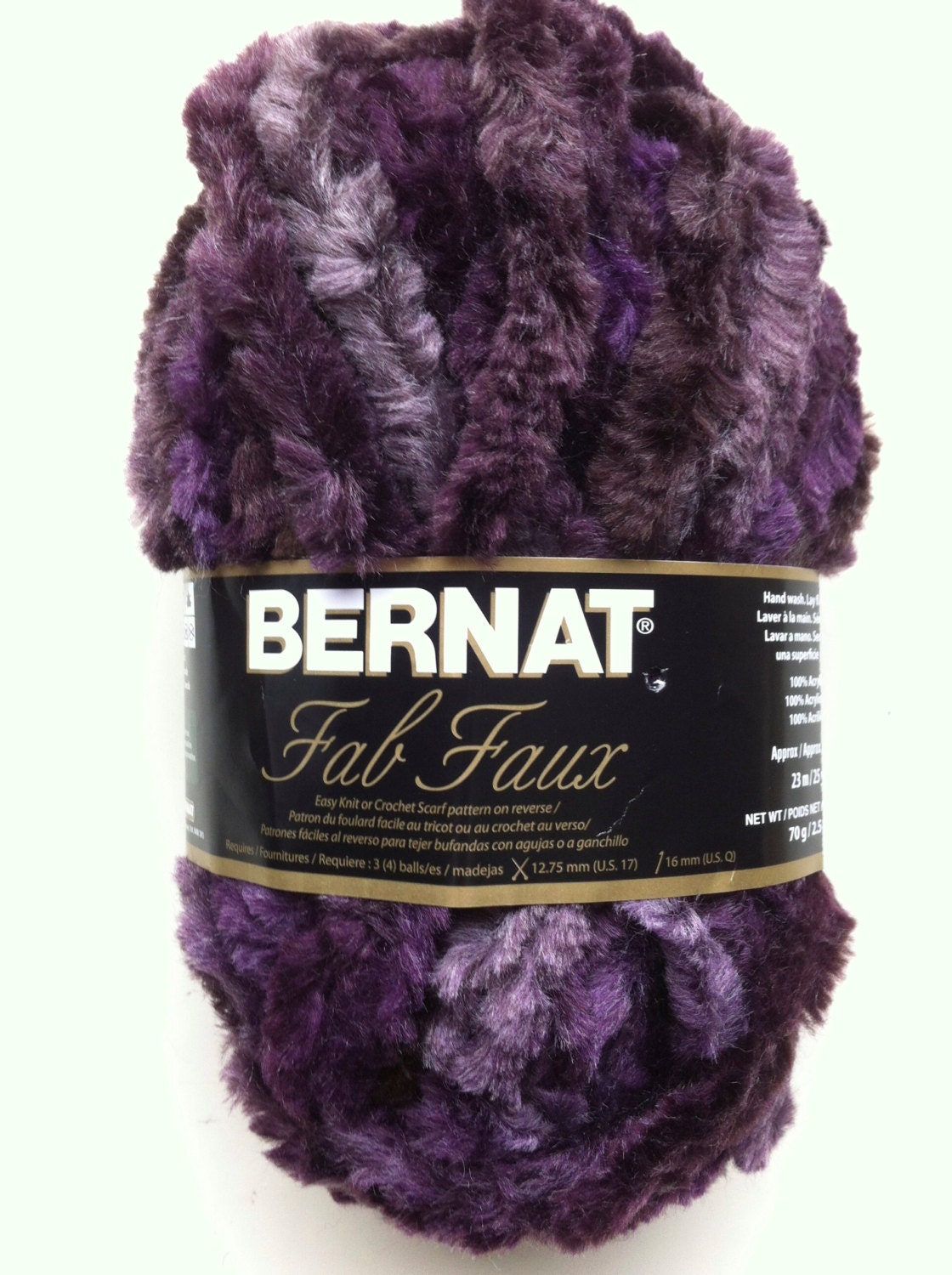 Beaver Bernat Fab Faux Fur Yarn Faux Fur Trim Yarn Soft