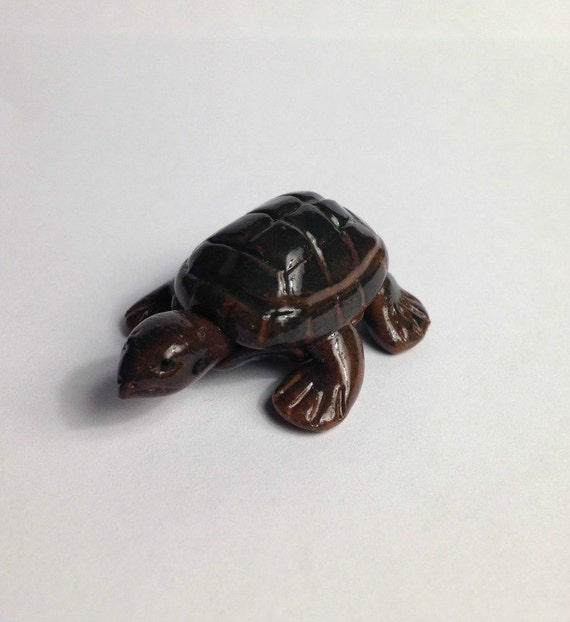 Handmade Polymer Clay Tortoise