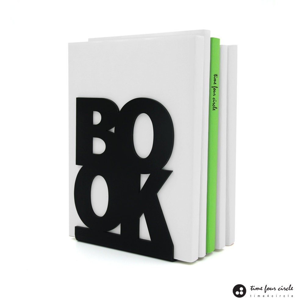 Bookend BookOne Black or White Modern And Minimalistic Style.