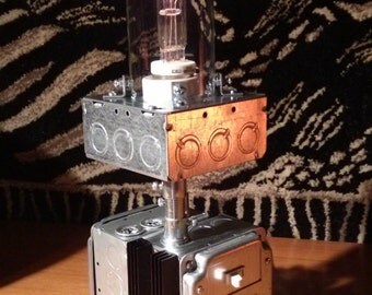 Singularity, SteamPunk Lamp, Extreme Industrial Lamp, Table Lamp, Lighting