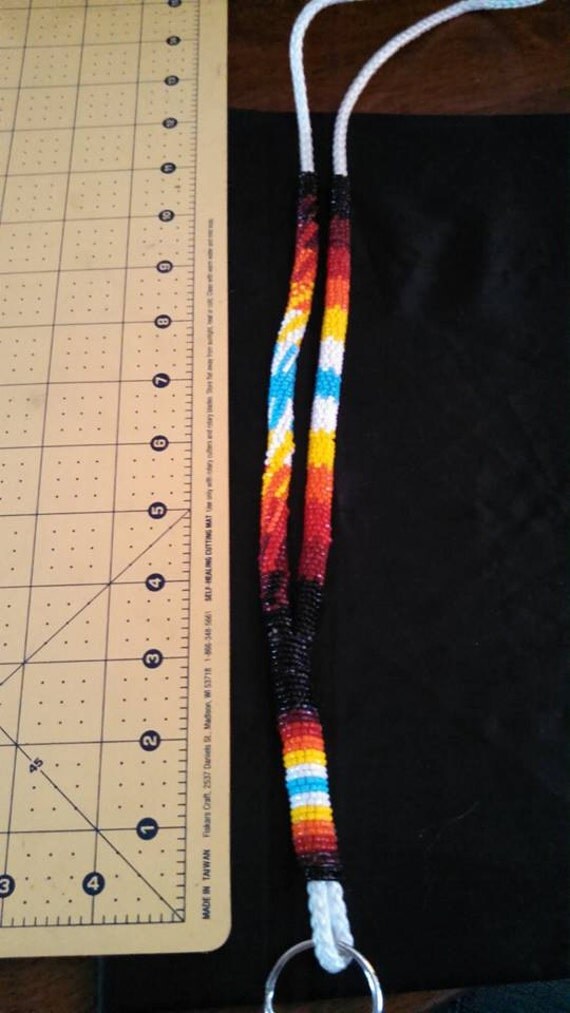 Wrap Bead. Beaded rope/lanyard by LakotaHandMade on Etsy
