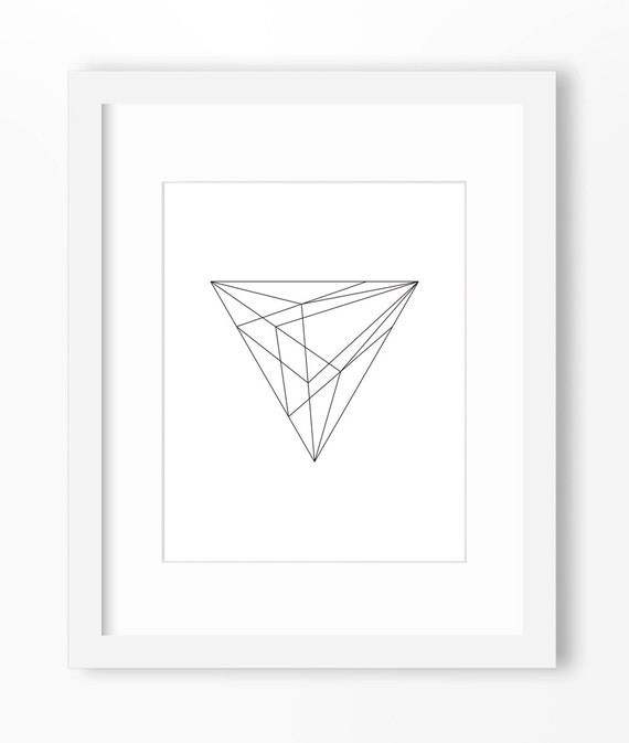 Items similar to Geometric Print, Minimalist Art, Geometric Shape Print
