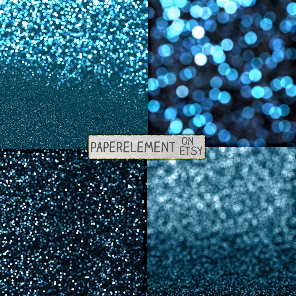 Blue Glitter Paper Blue Glitter Digital Paper Blue Sparkle