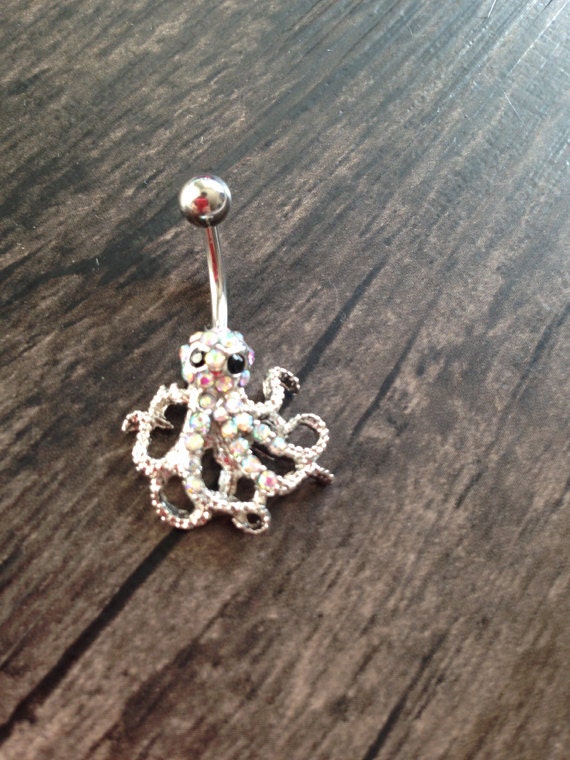 Octopus belly button jewelry bellybutton ring Body jewelry