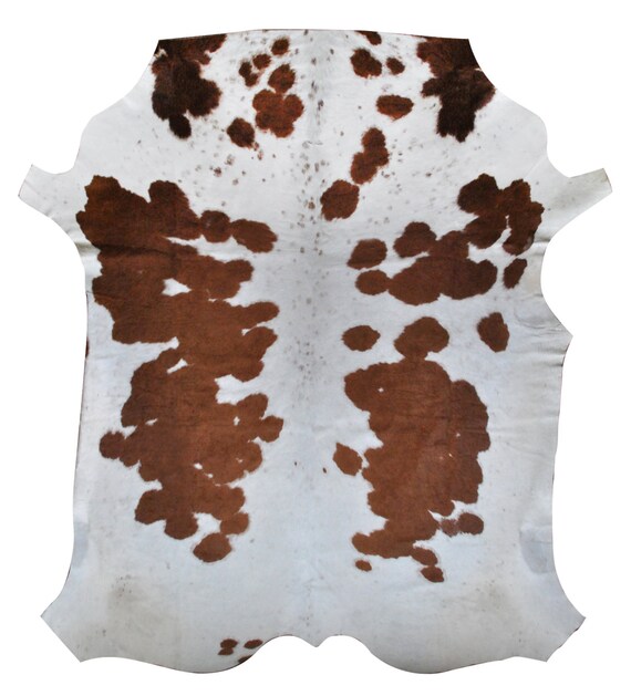 Cowhide Rug from South Africa brown and white hide by Herdboi
