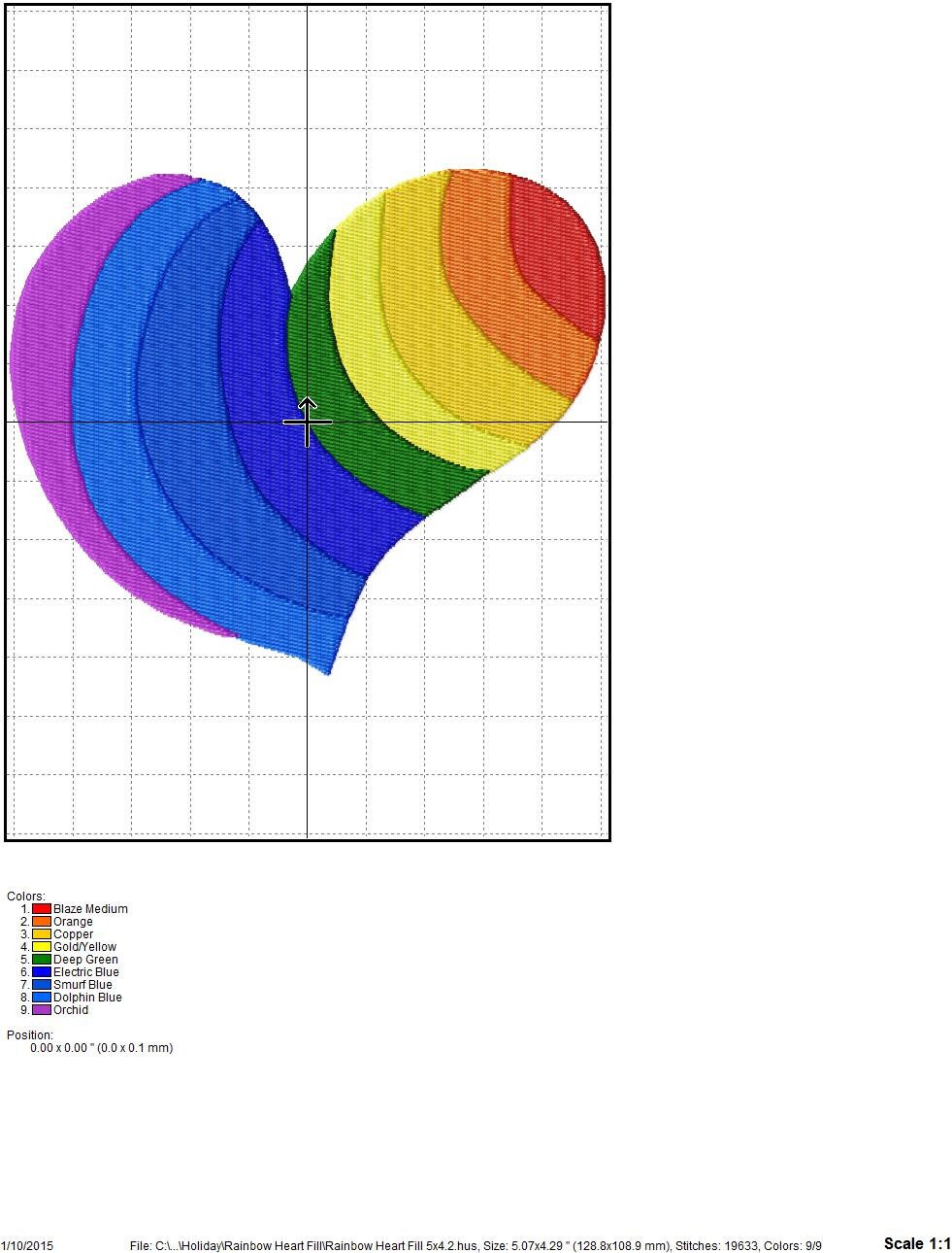 Machine Embroidery Heart Valentine's Day by DigitizedByHand