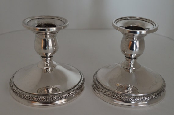 Candle Holders Sterling Silver By By Hominycreekmarket On Etsy