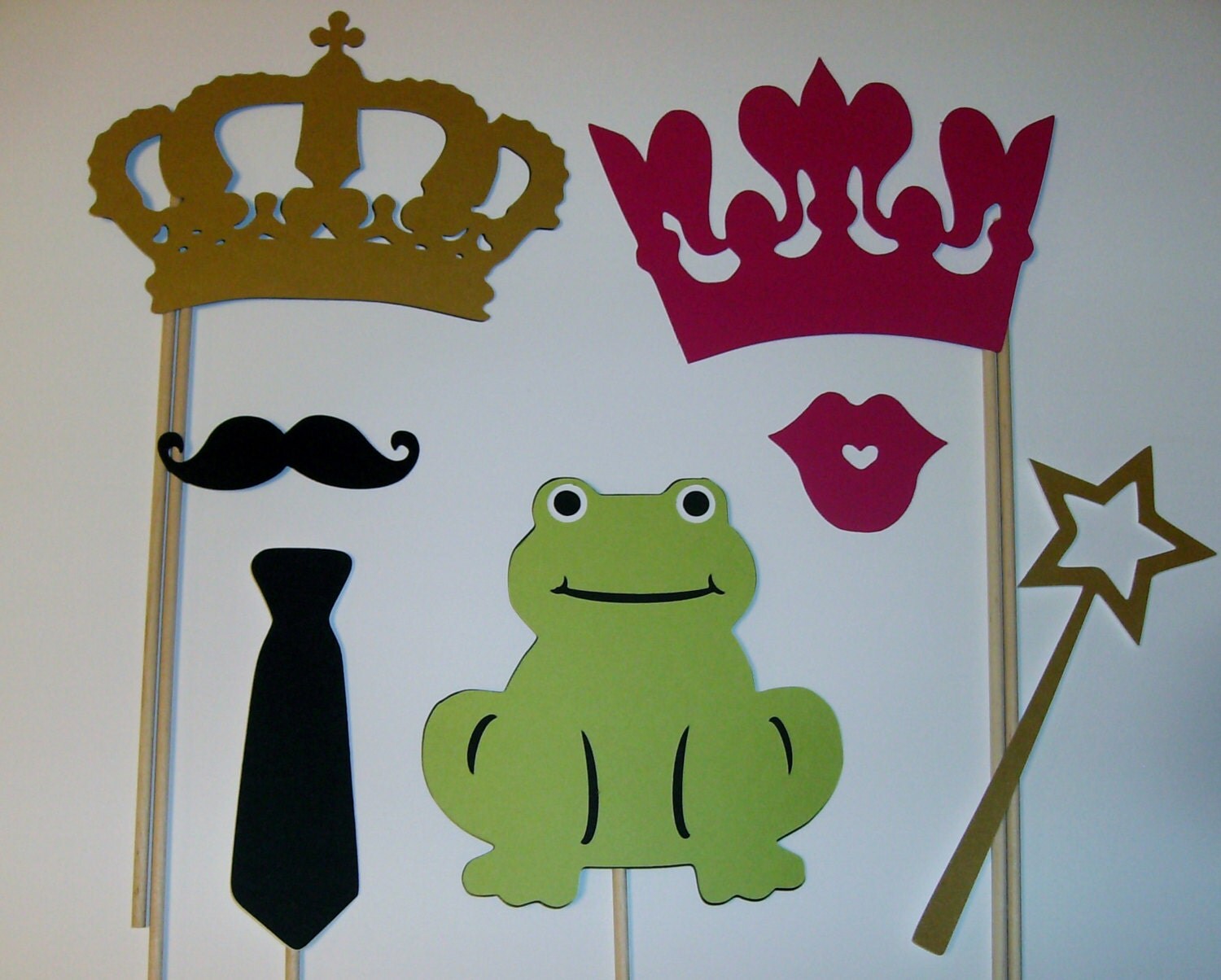 Photo Booth Props Princess Party Crowns Wands Frog Tiara