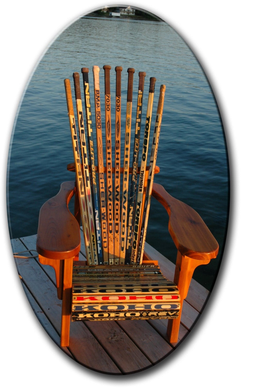 mc3 muskoka / adirondack hockey stick chair plans & full size