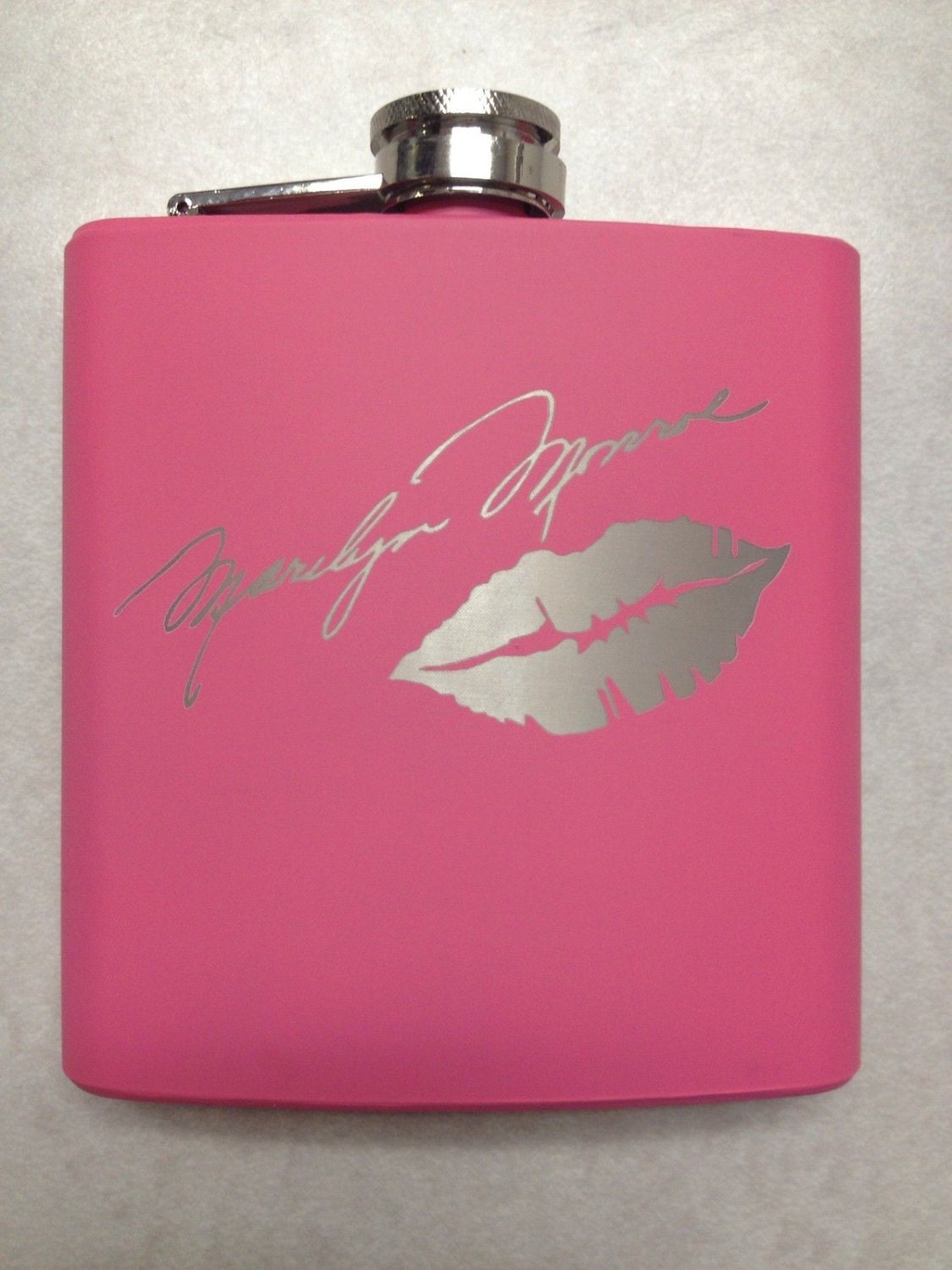 Marilyn Monroe Signature With Lips 6 Ounce Stainless Steel