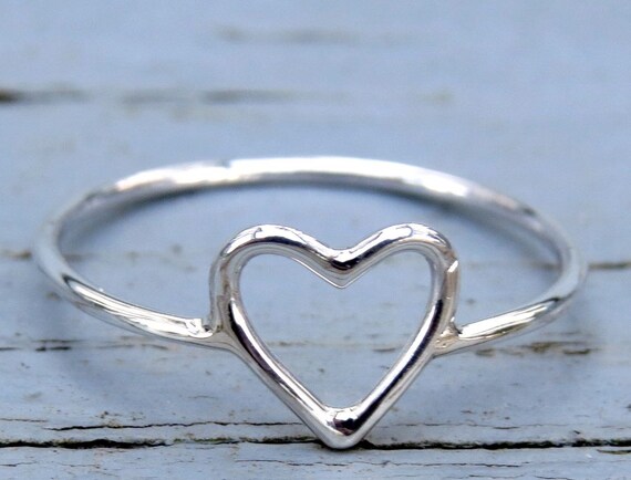 Minimalist Open Heart Ring