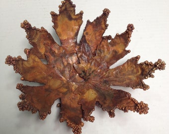 Electroformed Multi Leaf Copper Bowl