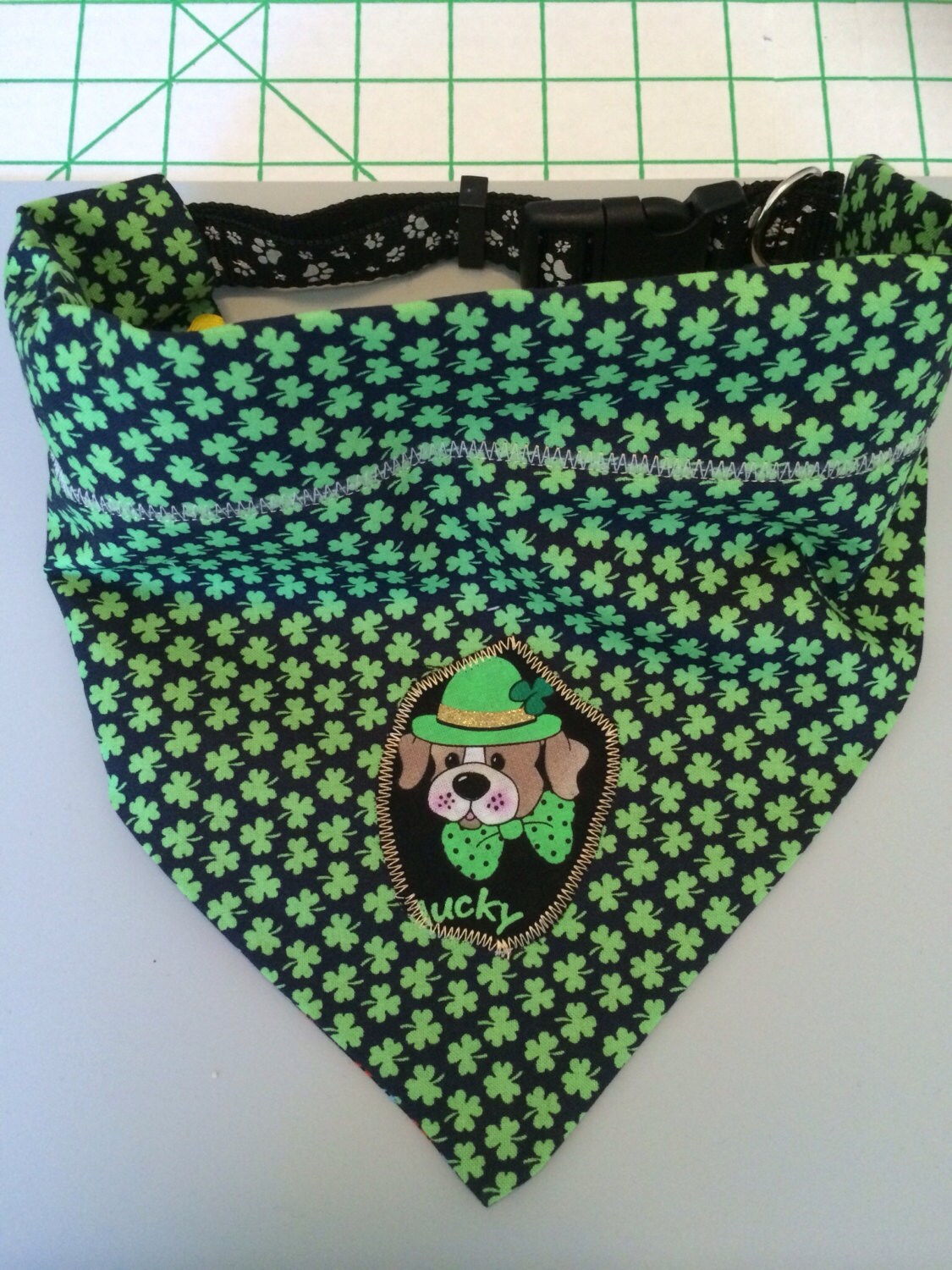 Download St Patricks Day personalized dog bandana. Reversible by ...