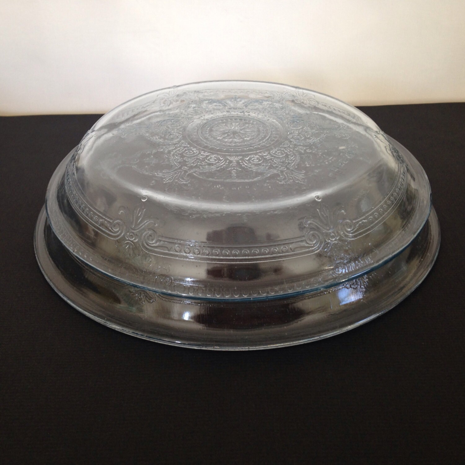 Sapphire Blue Fire King Pie Dish lot of 2 8 Fire King