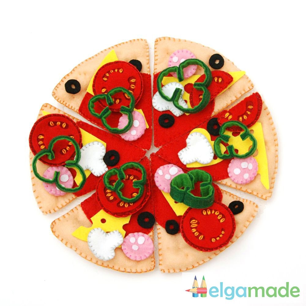 Ready to ship Felt Pizza Set Felt Food children's Felt