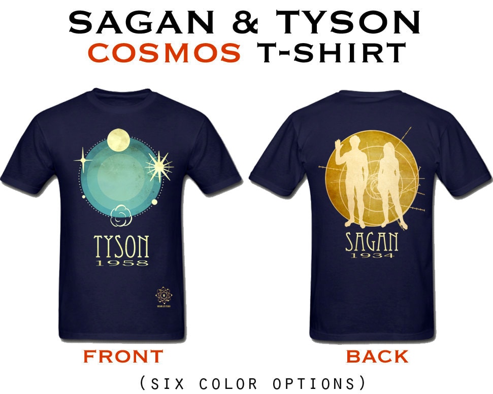 Cosmos Shirt - Carl Sagan and Neil deGrasse Tyson - Cosmic Pioneers, Astronomy Tshirt, Geek Clothing