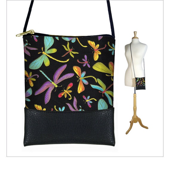 SALE Dragonfly cross body purse, small shoulder bag, pouch sling bag ...