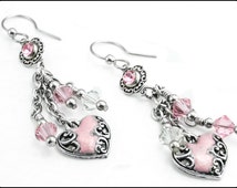 birthstone heart earrings charm crystal dangle october jewelry popular items ings earr