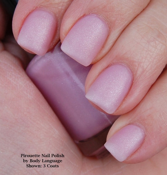 Sheer Light Pink Matte Nail Polish PIROUETTE Nail by BLSoaps