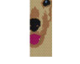 Beadweaving Pattern, Peyote Bracelet Graph, Golden Retriever Pattern, Dog Bracelet, Puppy Jewelry, .pdf Instructions for Personal Use