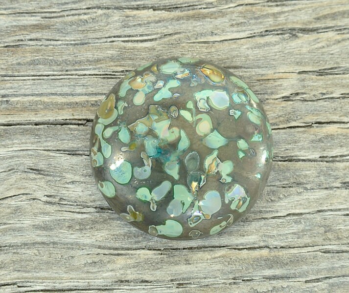 Oxidized Copper Green cabochon