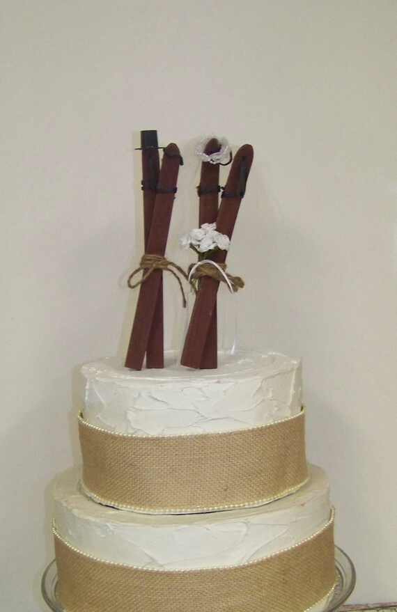 Wedding Cake Topper Ski Cake Topper Bride and by Wedding Cake Topper Ski Cake Topper Bride and by