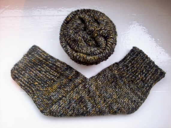 Man's gift, chunky leg warmers, merino, alpaca, grey marl, wider fit
