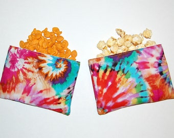 TIE DYE - SET of 2 Eco Friendly Reusable Snack Bags