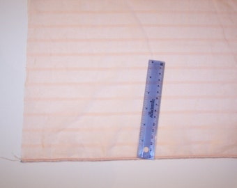 3 Yards~ADO Seamless 118" wide Peach Horizontal Stripe Sheer FABRIC-Polyester w/ Eurohem-Lead Lace Hem