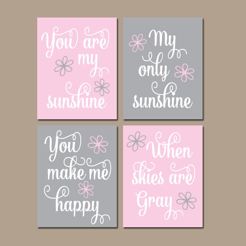 You Are My Sunshine Wall Art pink gray you are my sunshine wall art canvas or prints baby You Are My Sunshine Wall Art pink gray you are my sunshine wall art canvas or prints baby