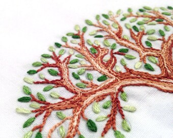 Tree of Life Hand Embroidery Pattern PDF