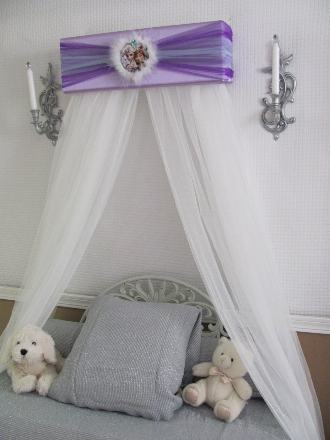 FrOzEn Disney Bed Canopy CrOwN Pelmet Anna Elsa Princess